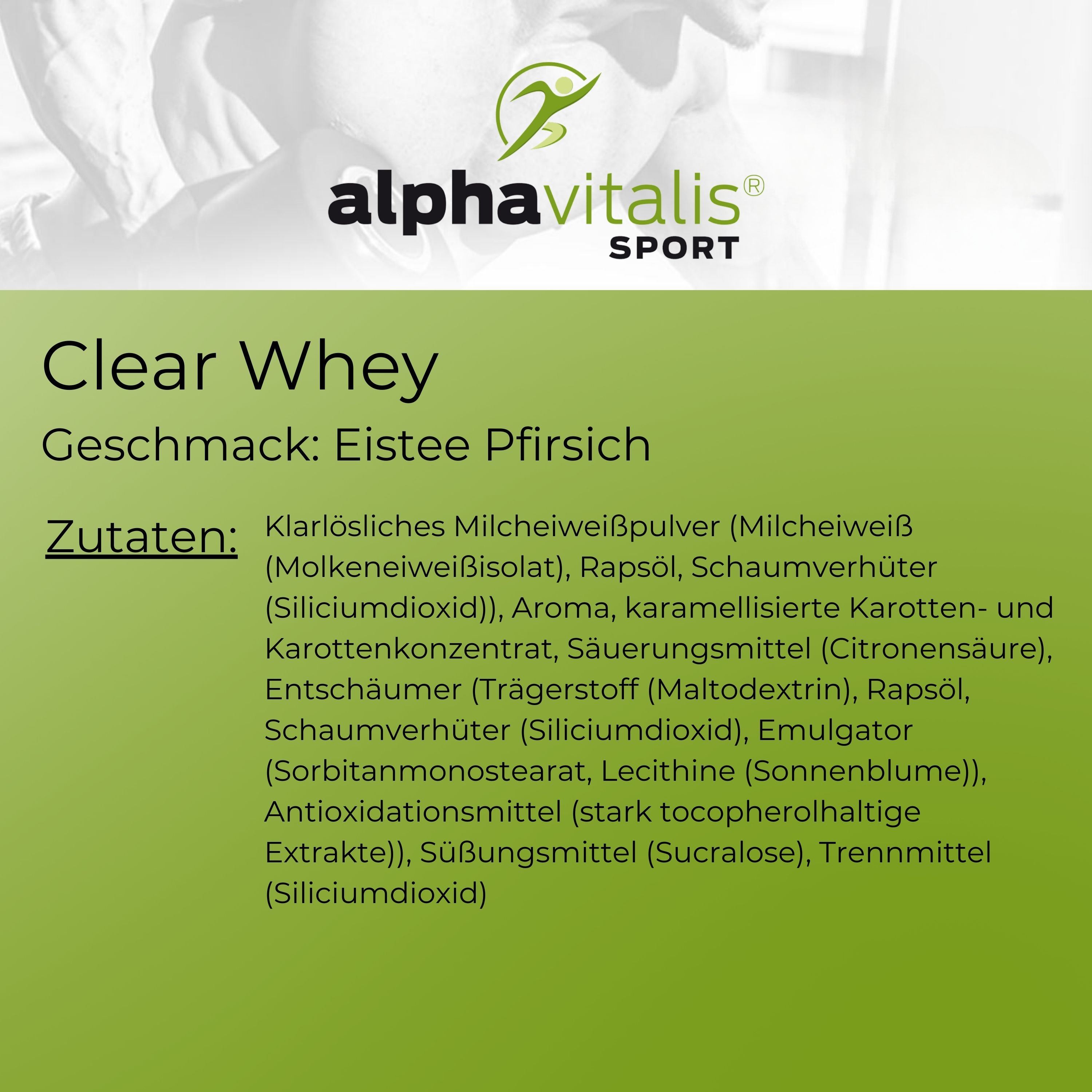 Clear Whey Isolat Eistee Pfirsich