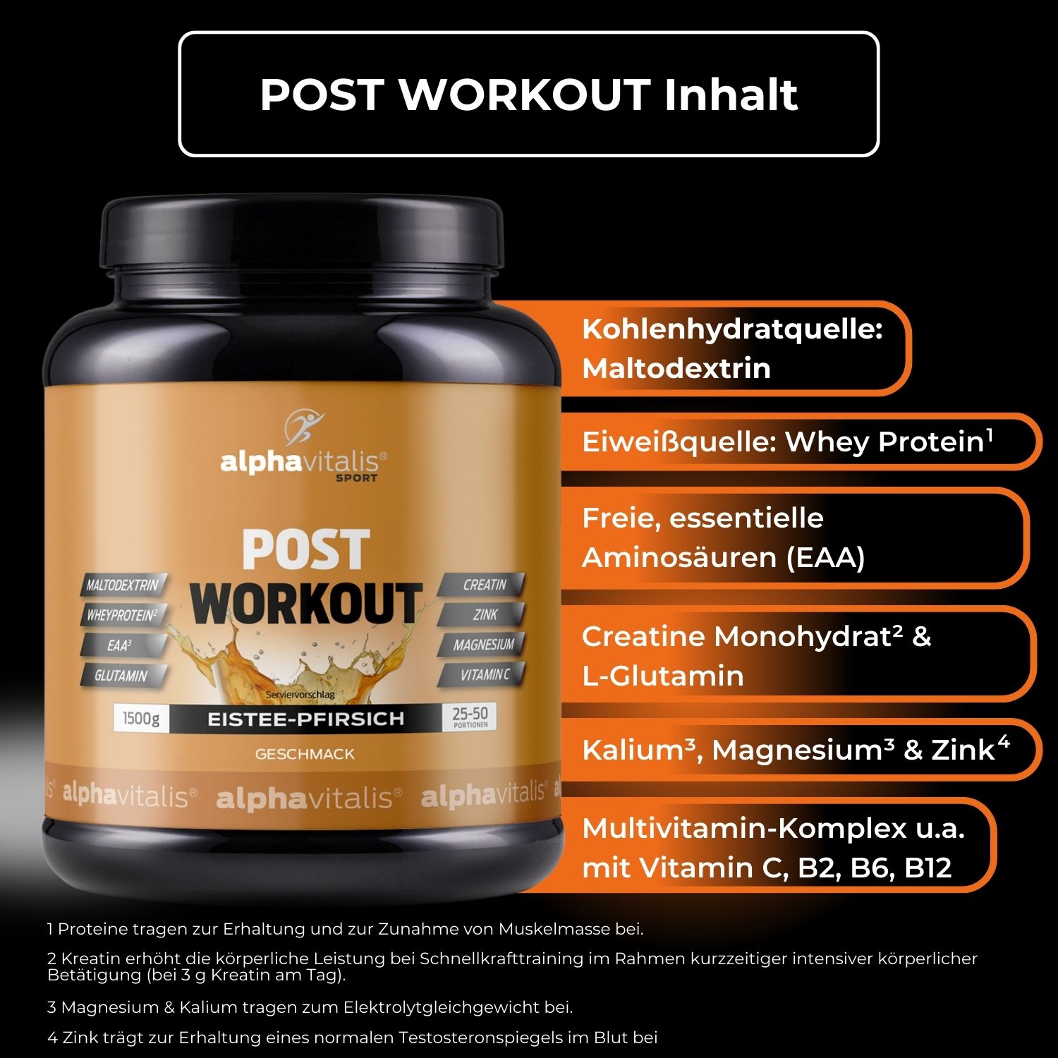 POST Workout Shake Eistee Pfirsich 1500g