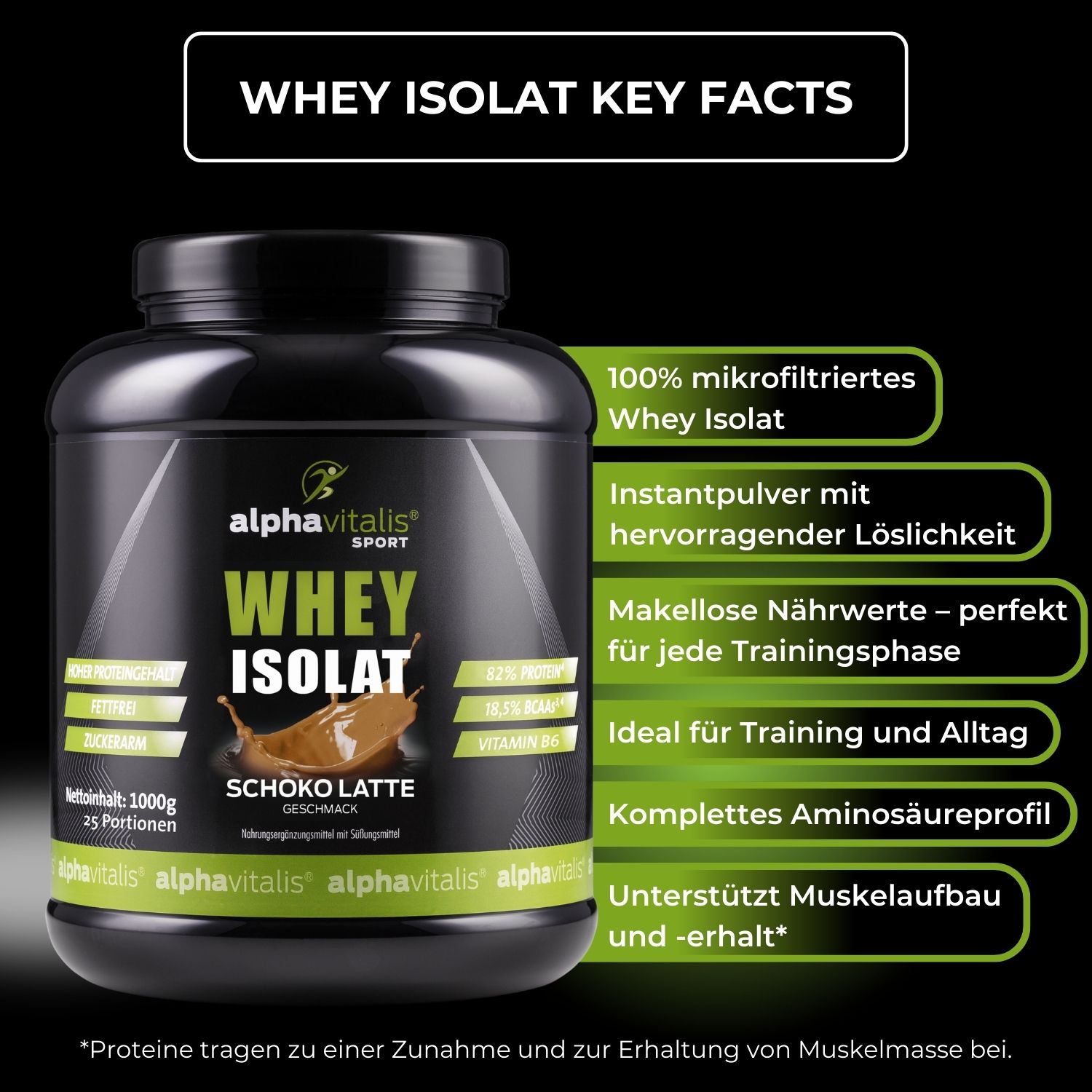 Whey Protein Isolat Schoko Latte