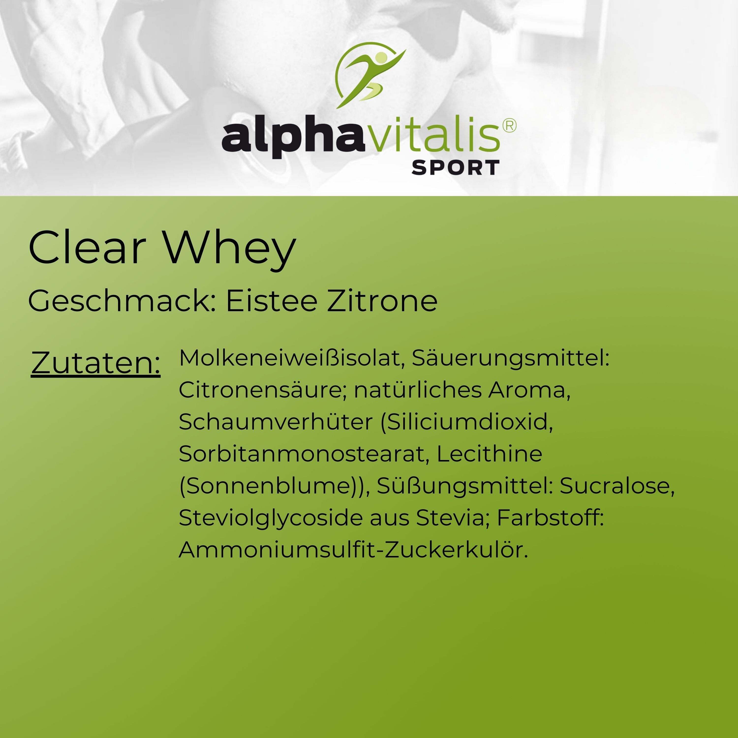 Clear Whey Isolat Eistee Zitrone Probe