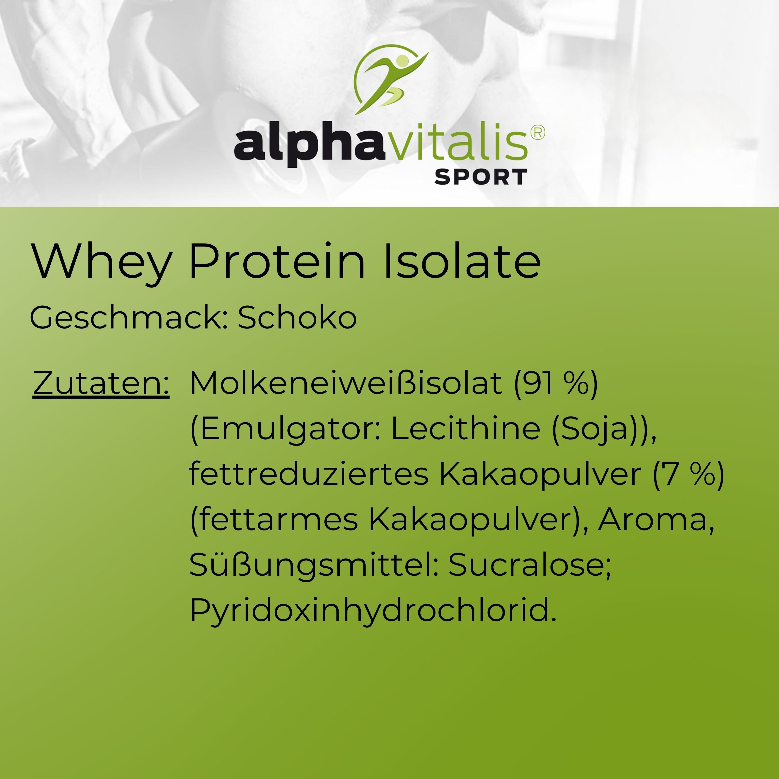 Whey Protein Isolat Schoko