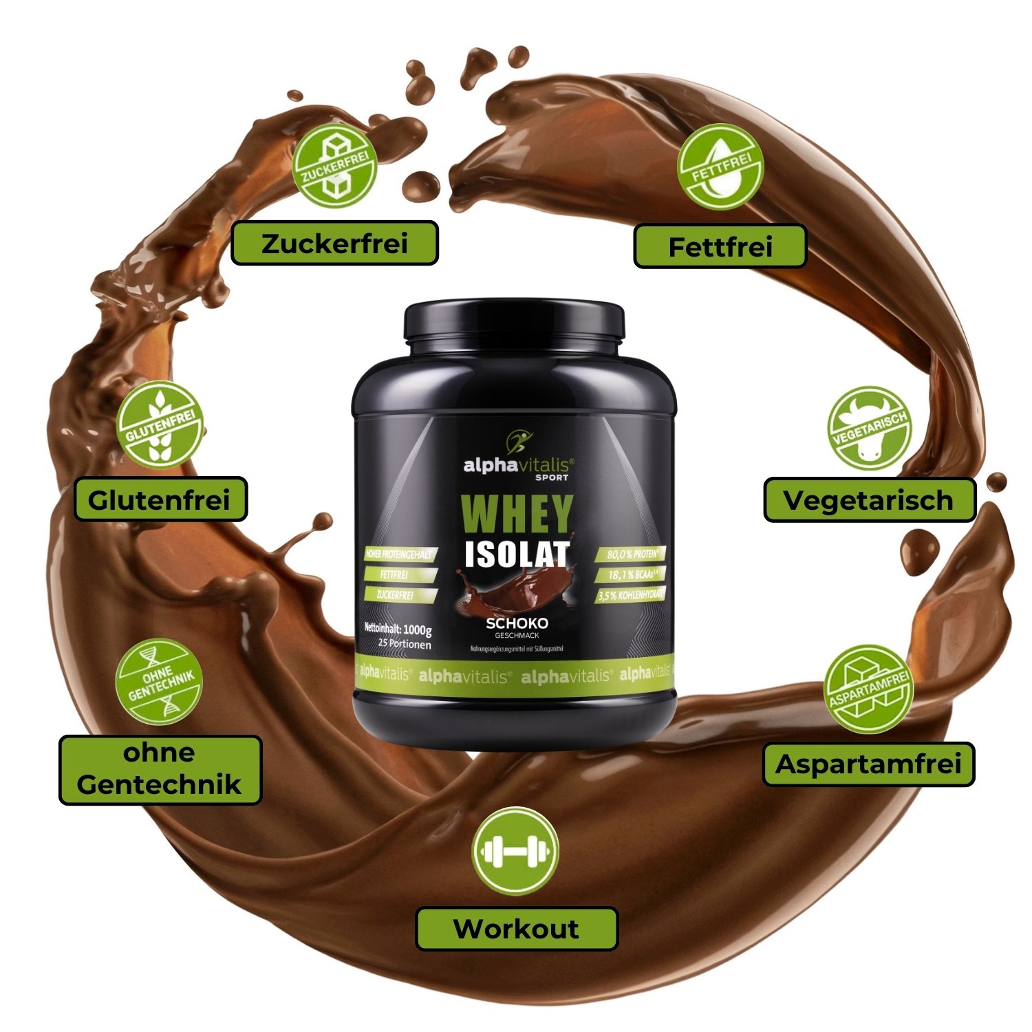 Whey Protein Isolat Schoko