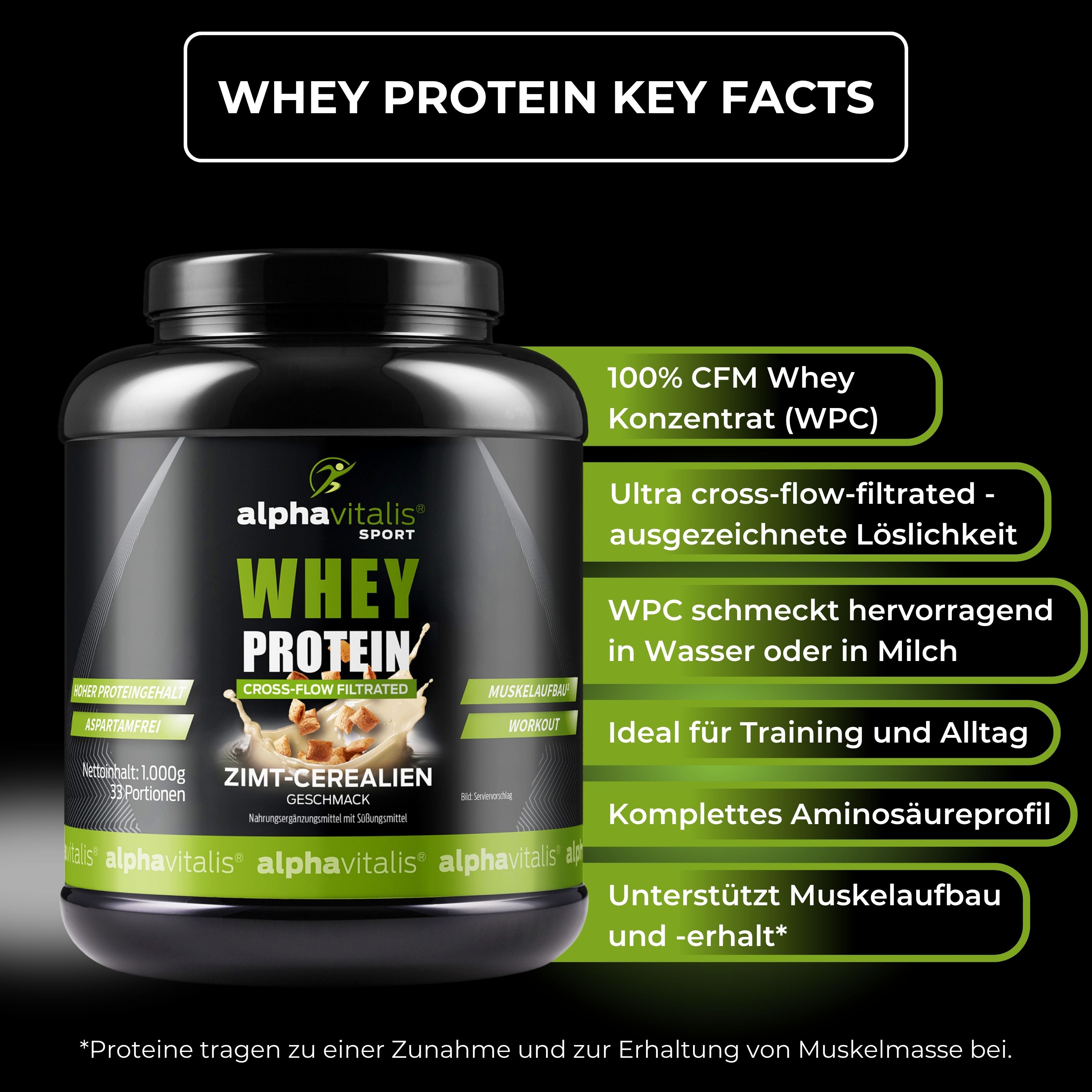 Whey Protein WPC Zimt-Cerealien