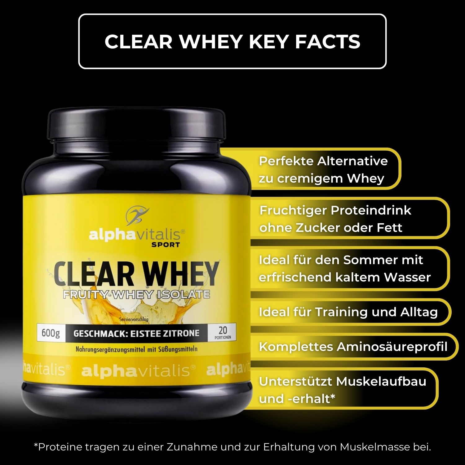 Clear Whey Isolat Eistee Zitrone