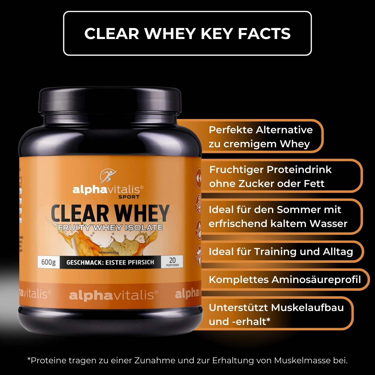 Clear Whey Isolat Eistee Pfirsich