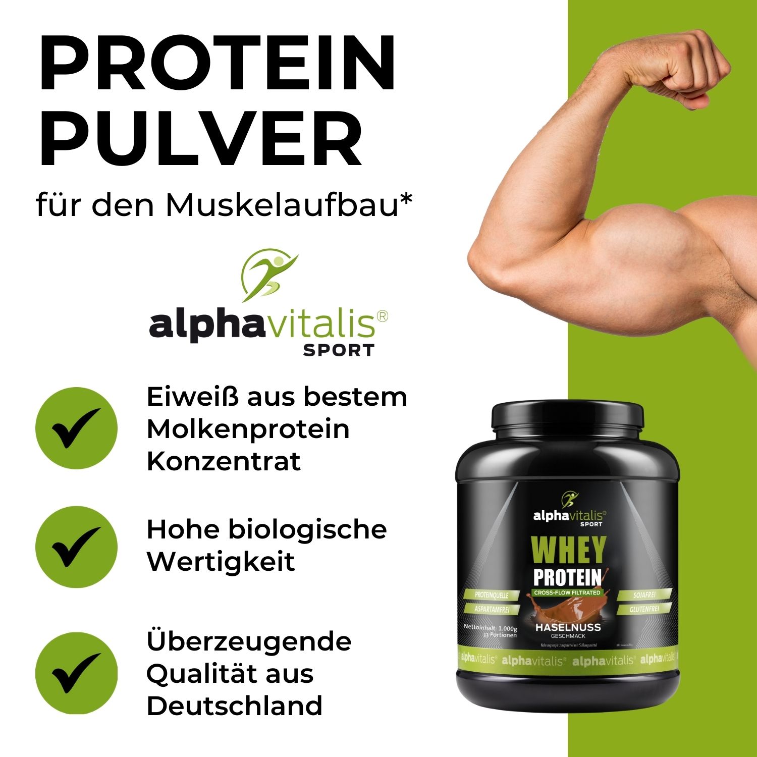 Whey Protein WPC Haselnuss