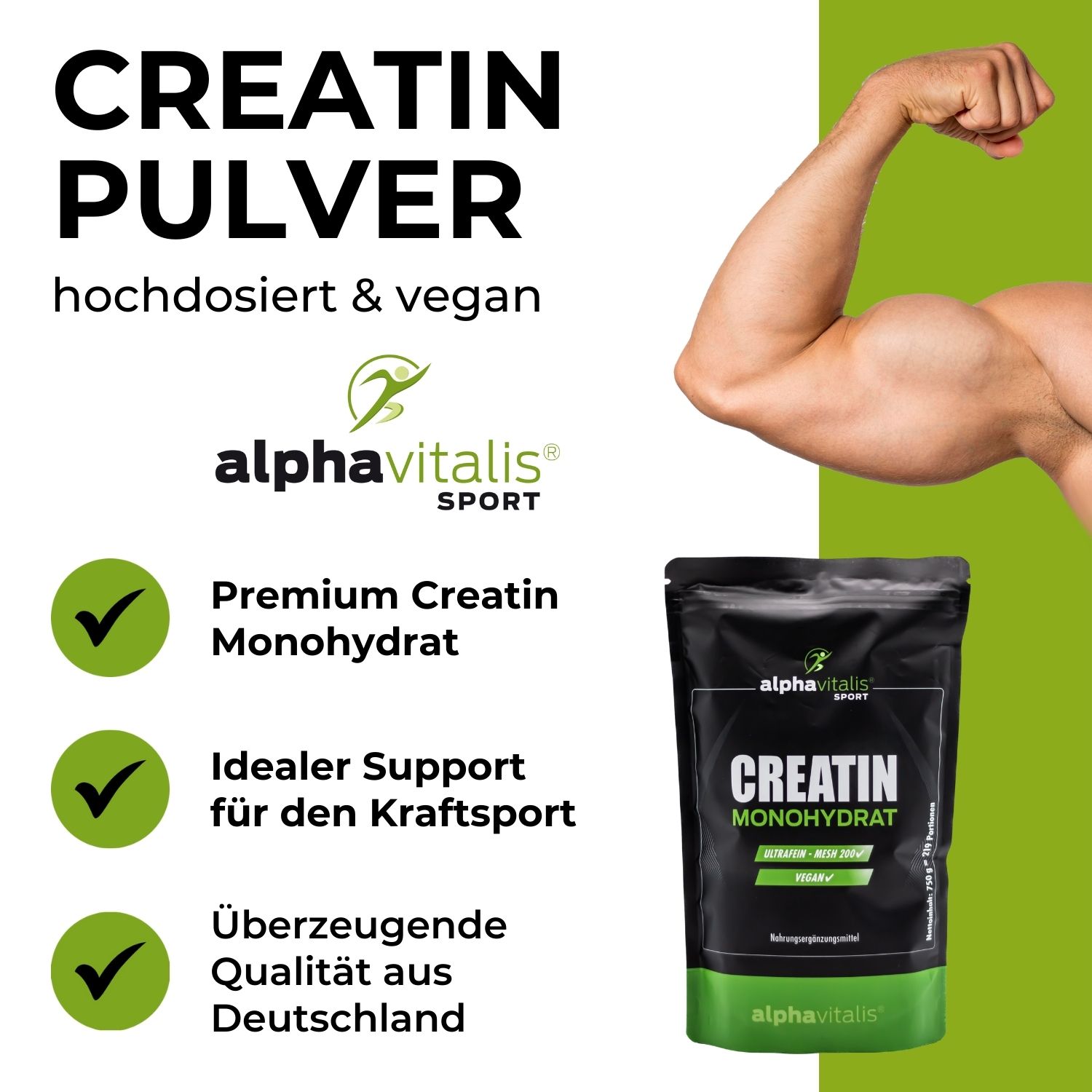 Creatin Monohydrat 750g Beutel