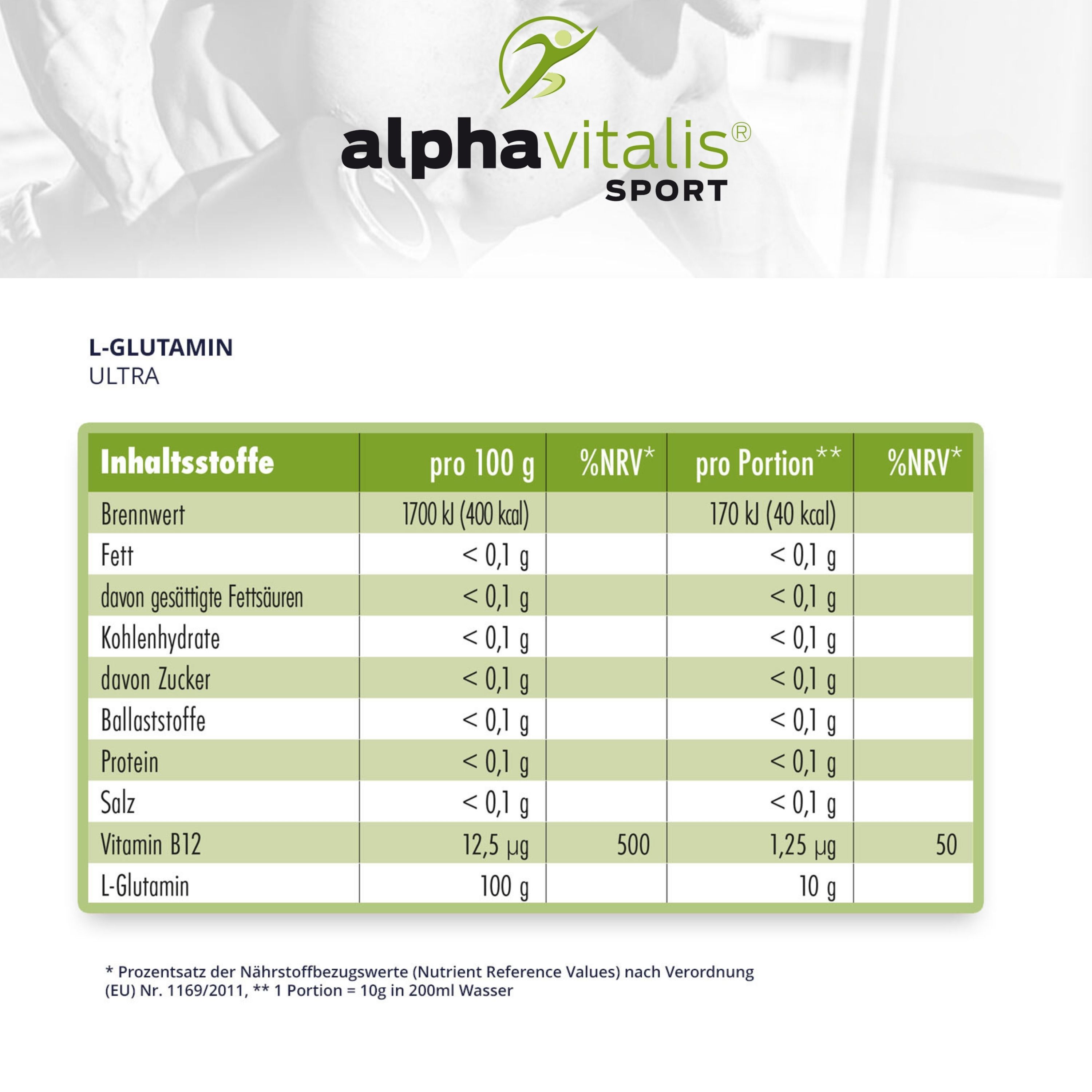 L-GLUTAMIN Pulver 1000g