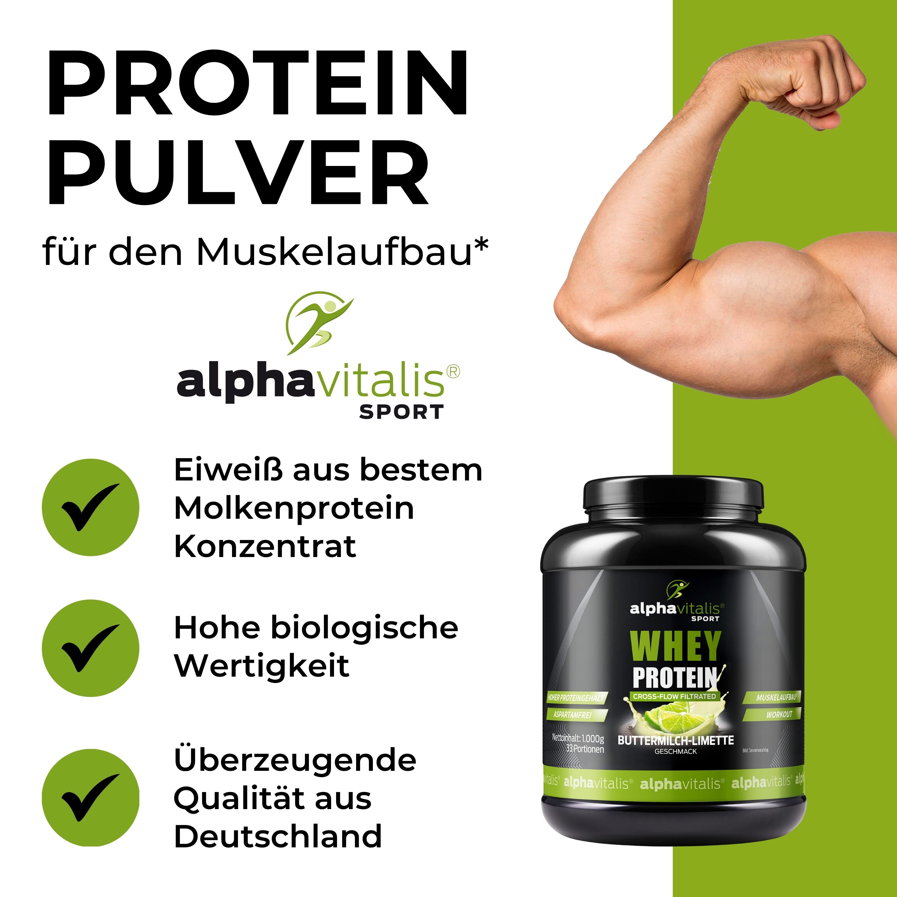 Whey Protein WPC Buttermilch-Limette