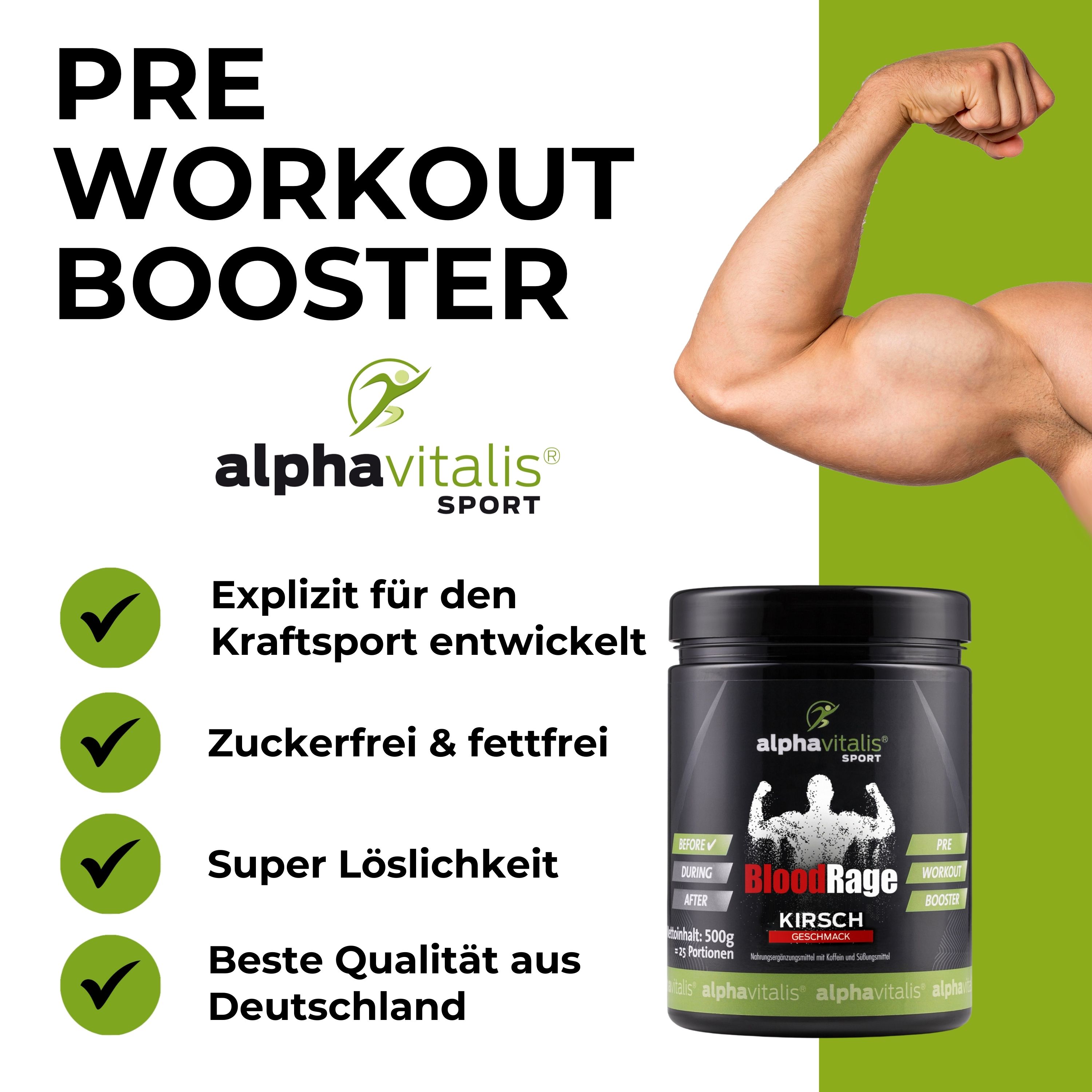 PRE WORKOUT BOOSTER Kirsche 500g