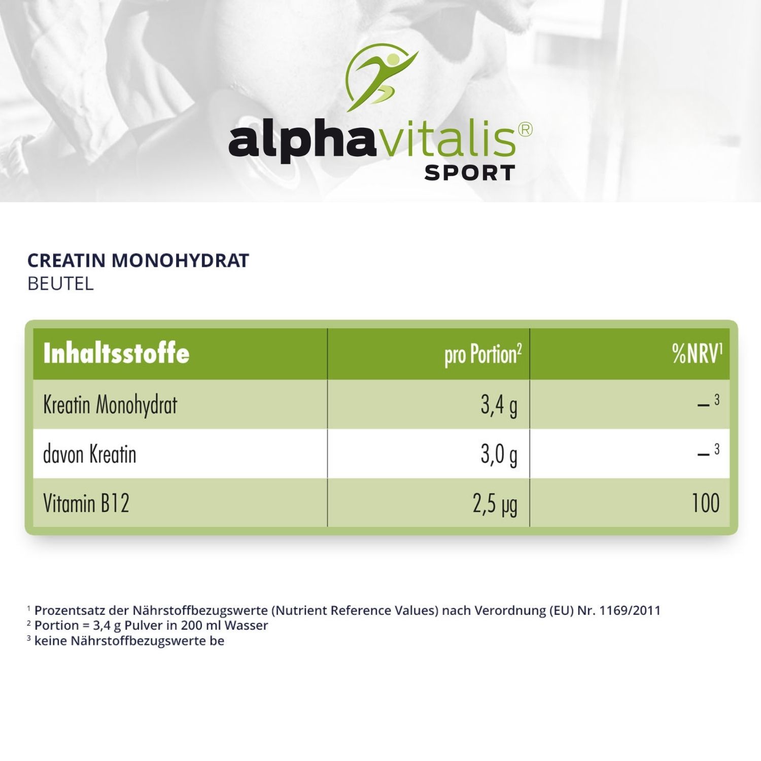 Creatin Monohydrat 500g Dose