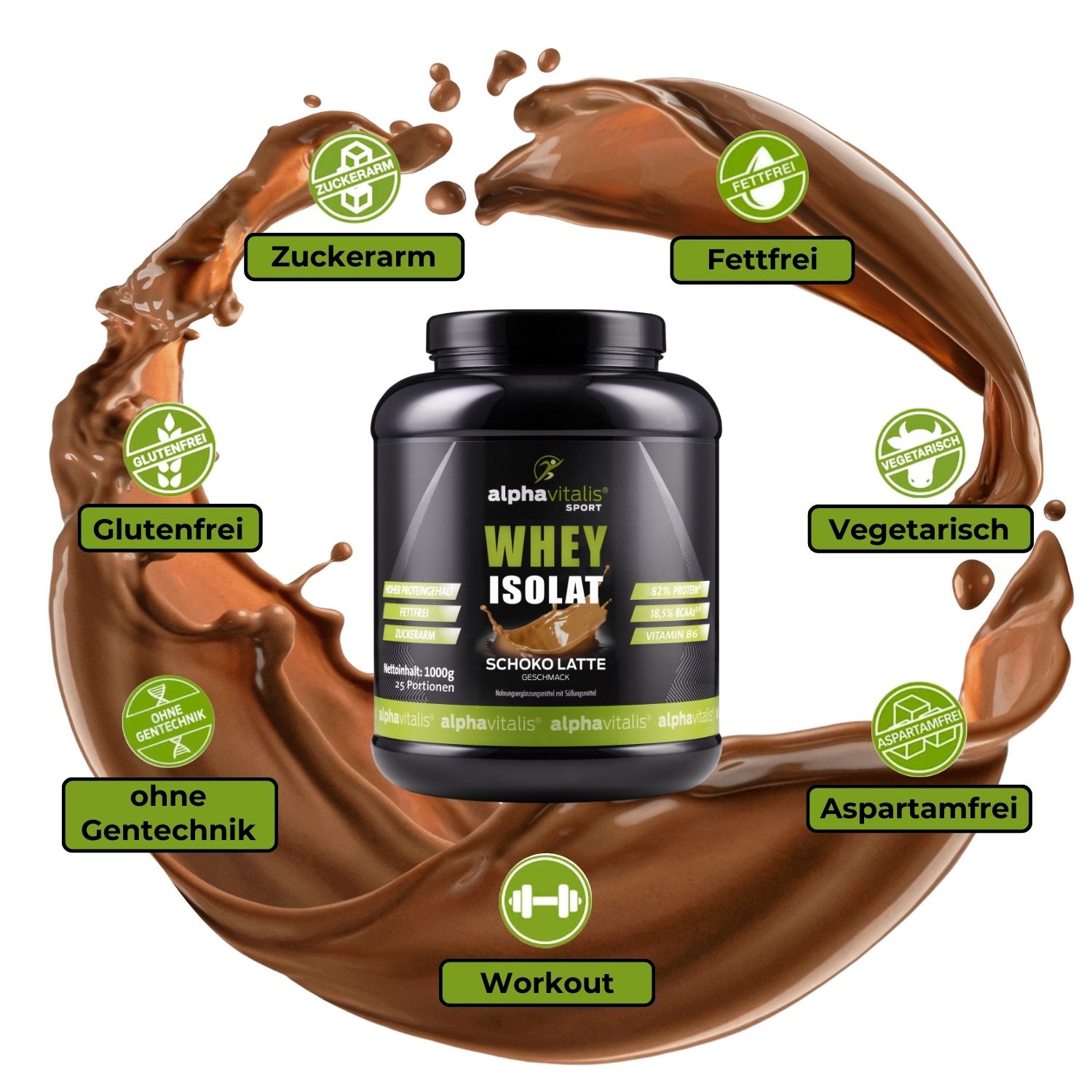 Whey Protein Isolat Schoko Latte