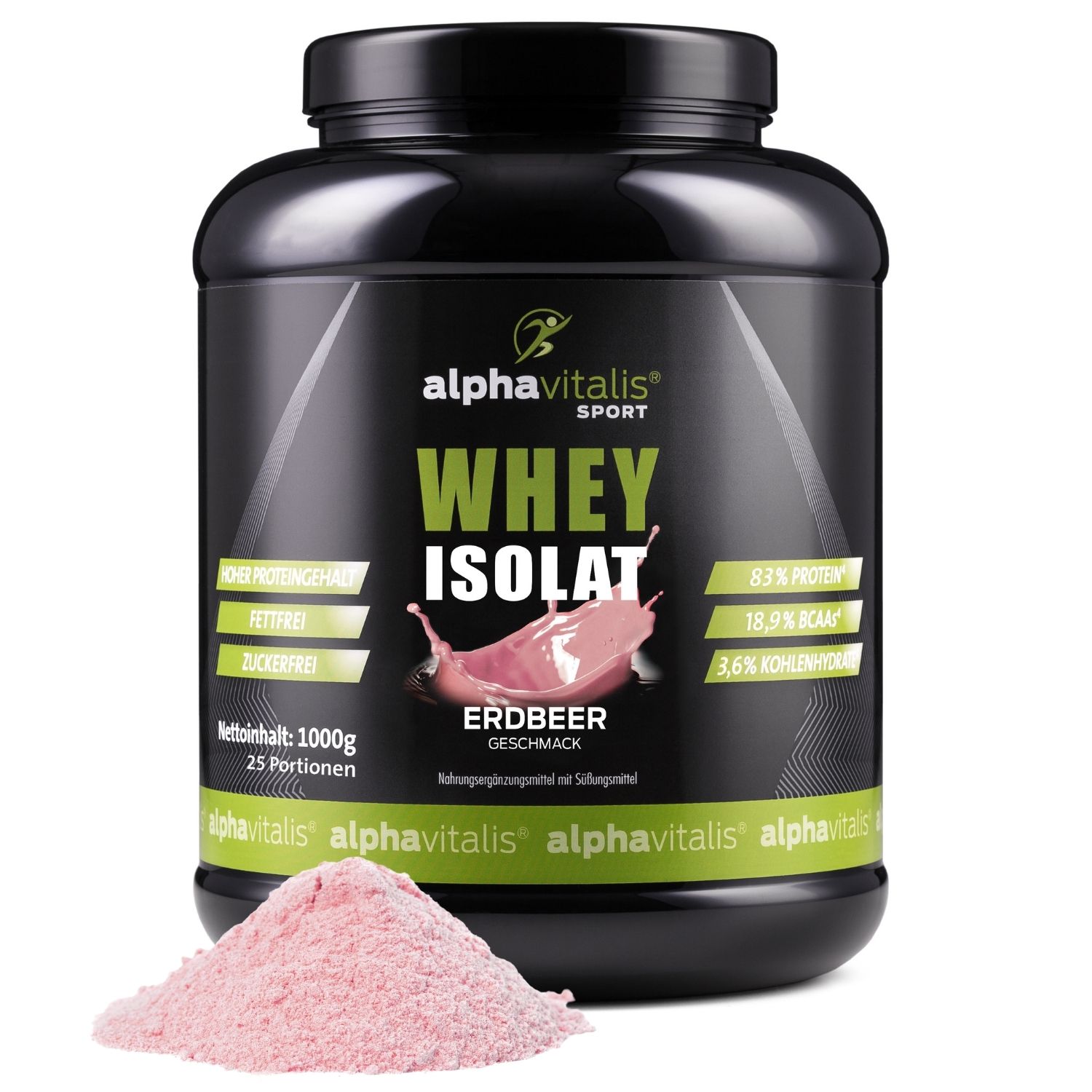 Whey Protein Isolat Erdbeer